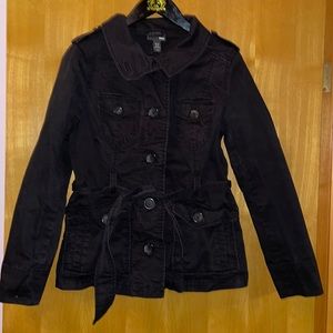 H&M | Short black Trench Coat | size 10
